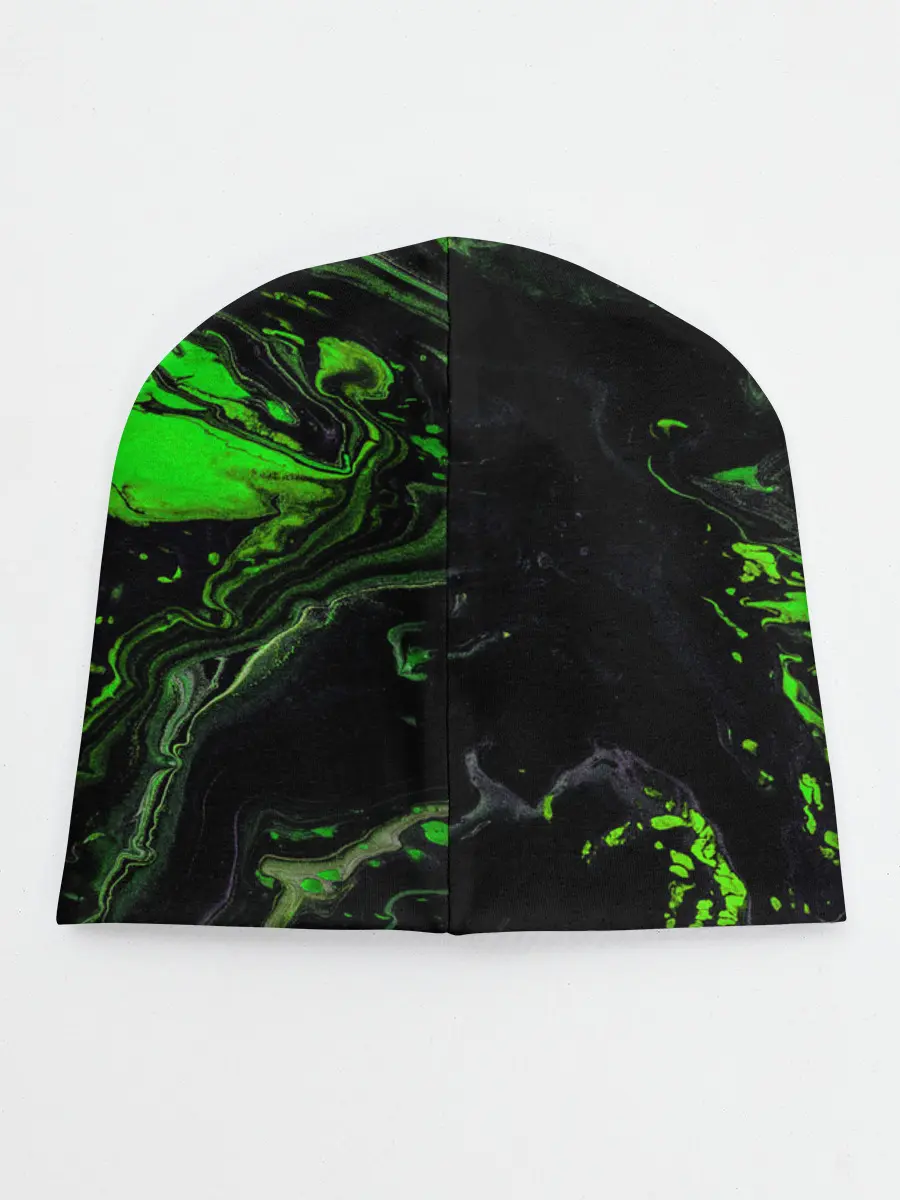 Детская шапка / Тёмные зеленые краски