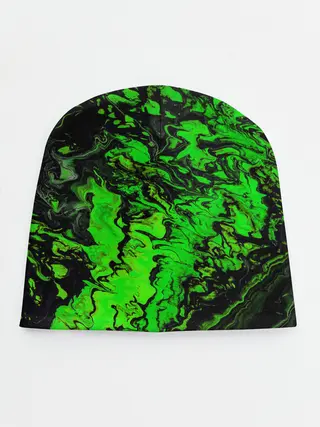 Детская шапка / Тёмные зеленые краски