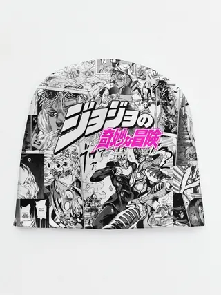 Детская шапка / Чернобелый комикс джоджо