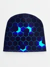 Детская шапка / СИНИЕ СОТЫ В НЕОНЕ