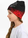 Детская шапка / Оверлорд лого краснобелый