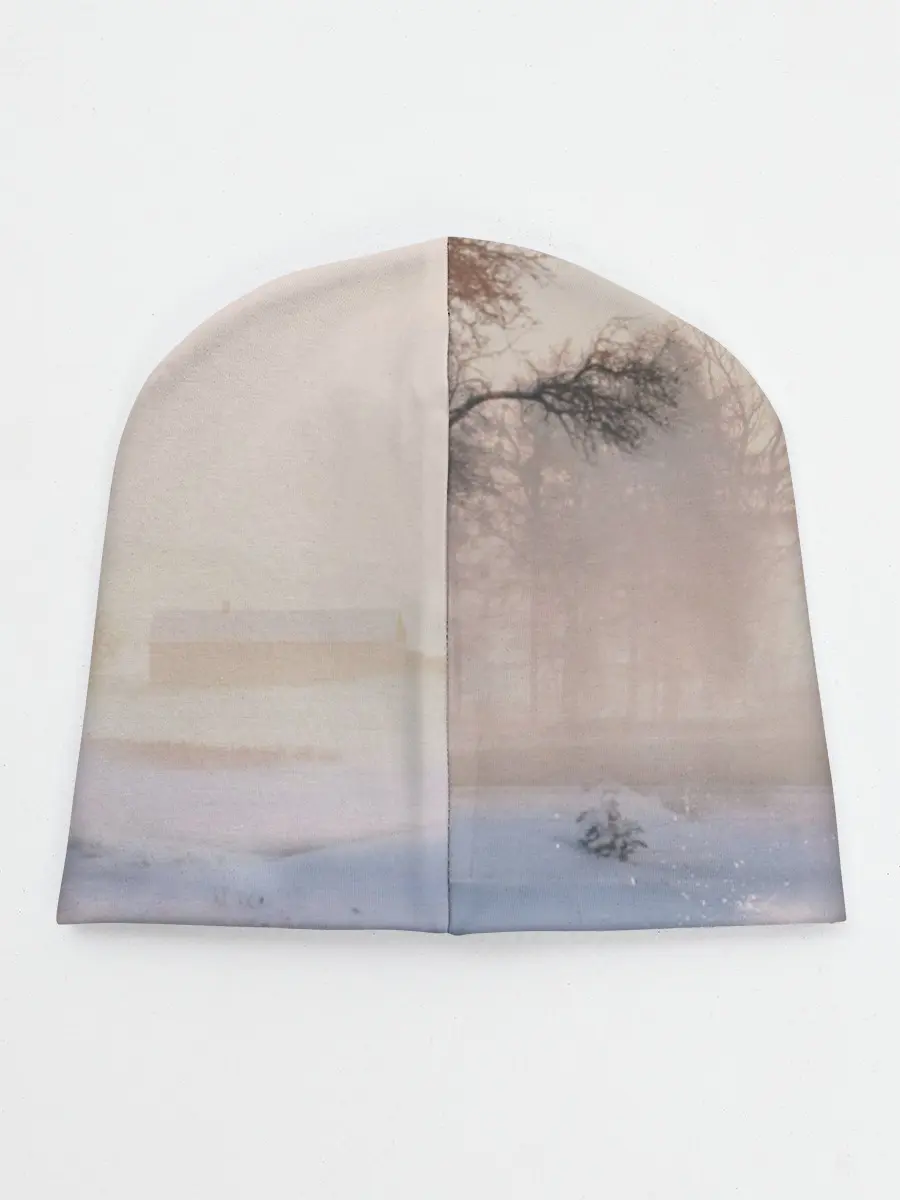 Детская шапка / Белая лошадь на снегу