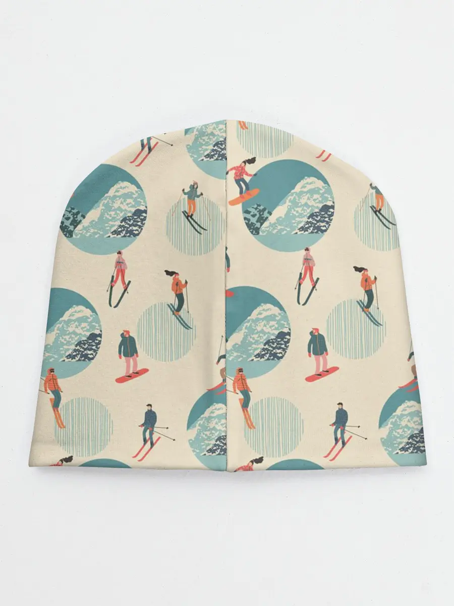 Детская шапка / лыжники