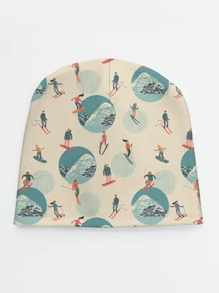 Детская шапка / лыжники