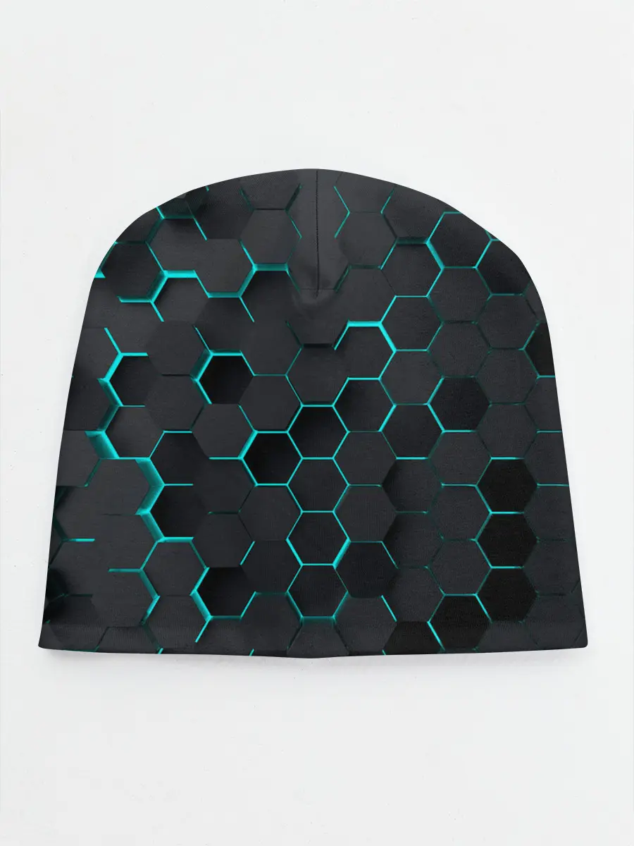 Детская шапка / 3D соты BLUE