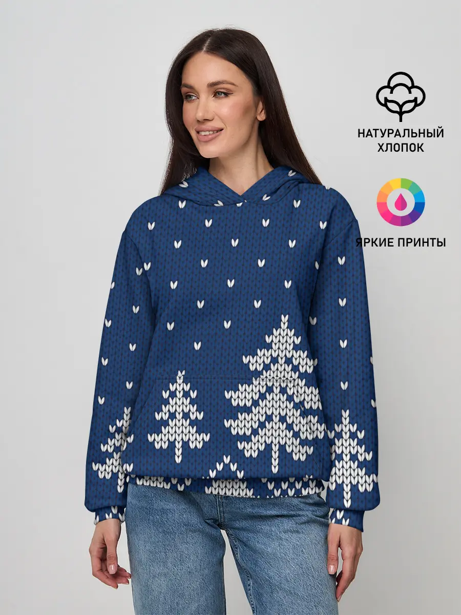 Женское худи / Зимняя ночь