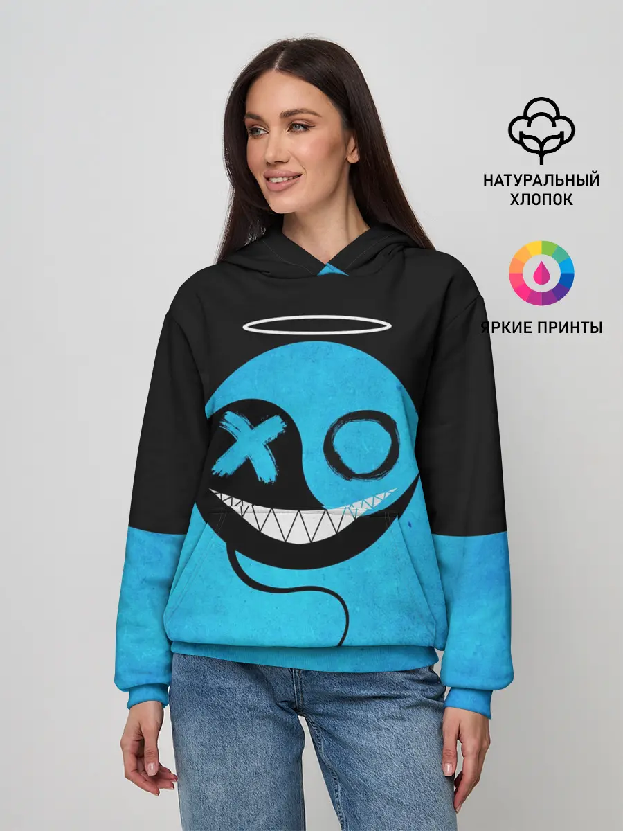 Женское худи / Smail Blue