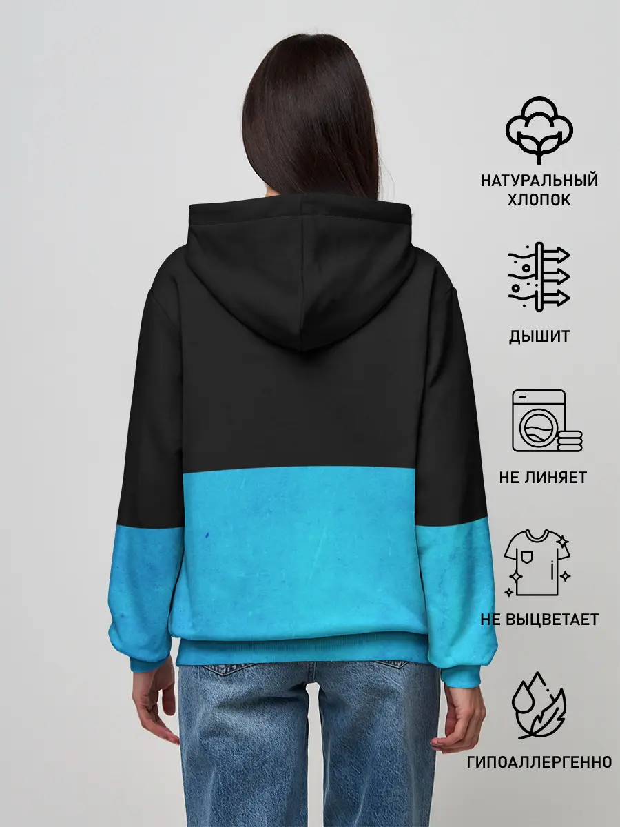 Женское худи / Smail Blue