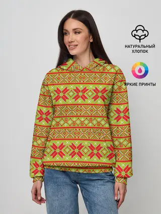 Женское худи / Вязаный рисунок