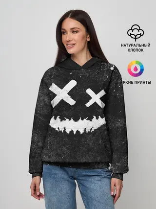 Женское худи / BW Emoji