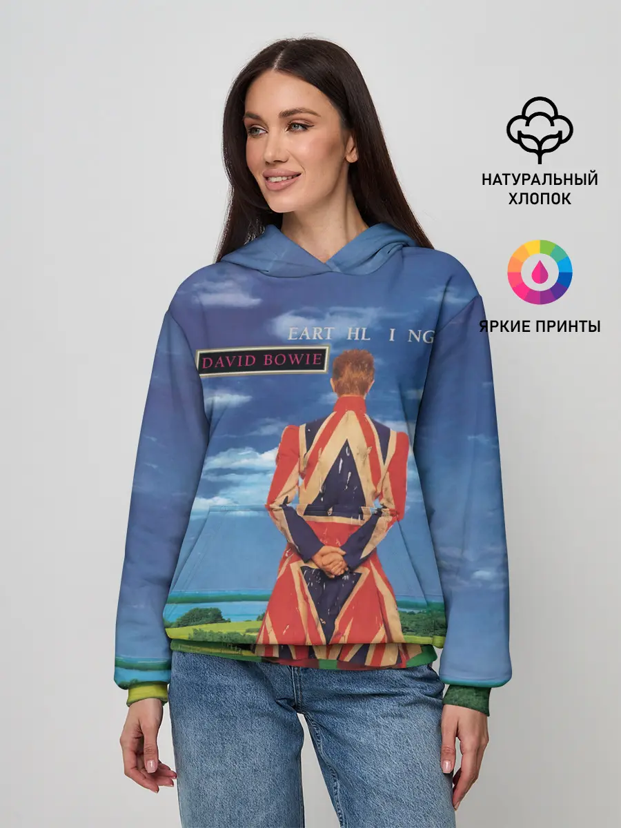 Женское худи / Earthling - David Bowie