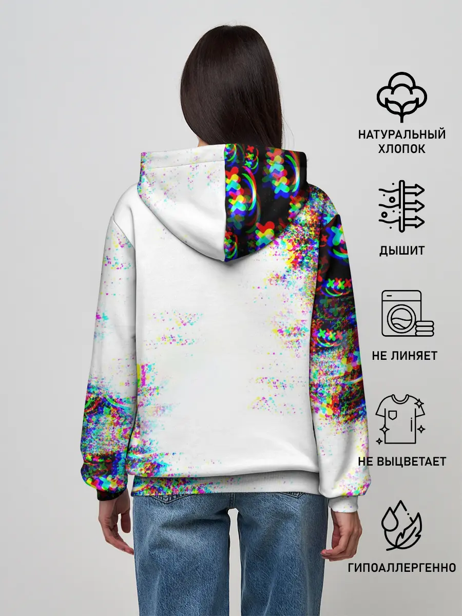 Женское худи / MARSHMELLOW GLITCH