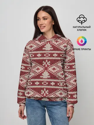 Женское худи / Вязаный рисунок