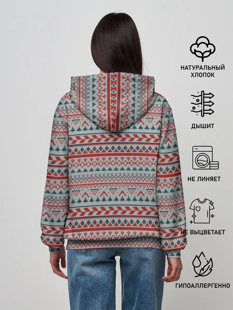 Женское худи / Скандинавский орнамент