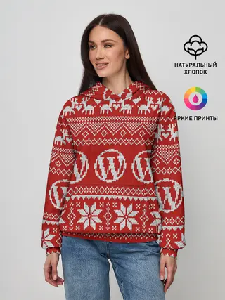 Женское худи / Вязаный рисунок