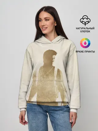 Женское худи / Силуэт Нейта Дрейка Uncharted