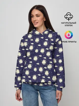 Женское худи / Мой сосед Тоторо My Neighbor Totoro паттерн