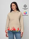 Женское худи / Черепа в Огне