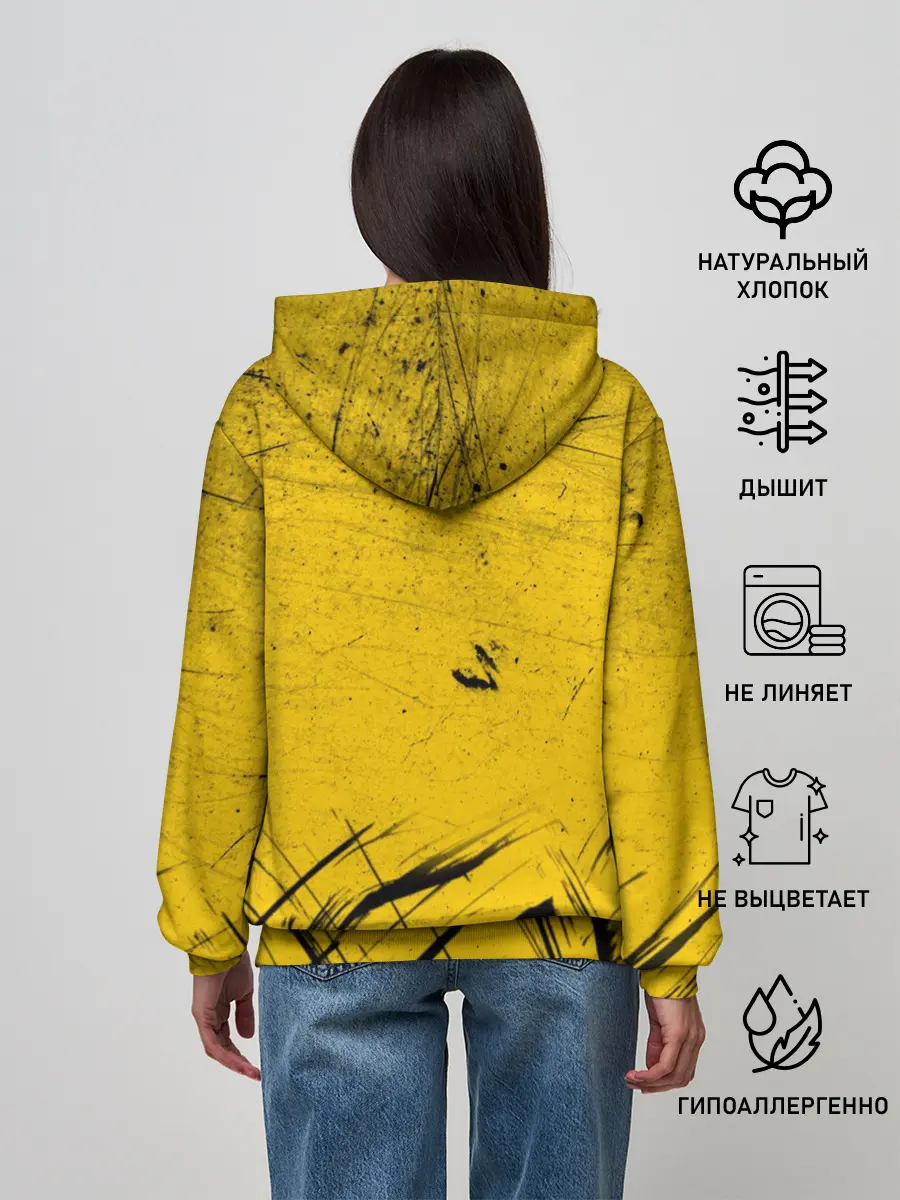 Женское худи / Череп Хипстер Гранж Брызги