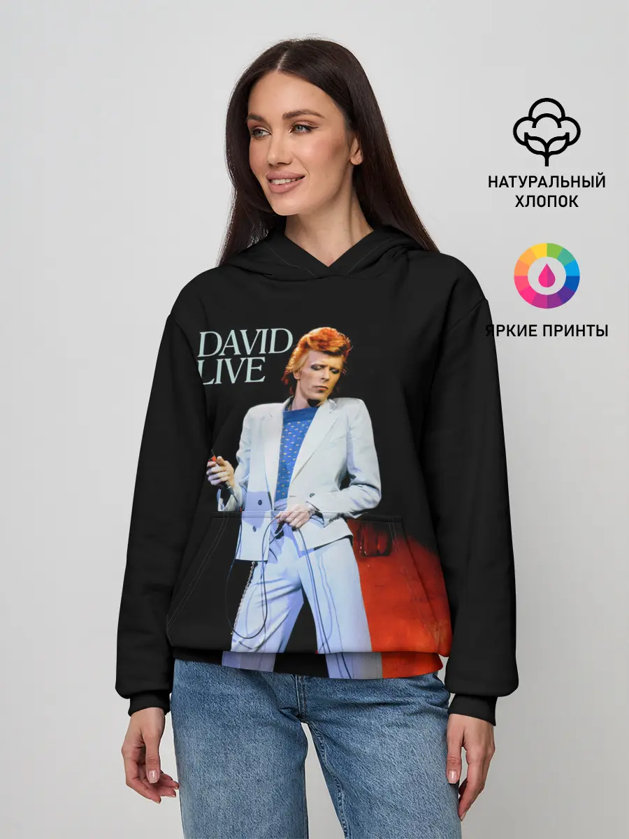 Женское худи / David Live - David Bowie