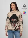 Женское худи / Череп Хипстер Брызги Краски
