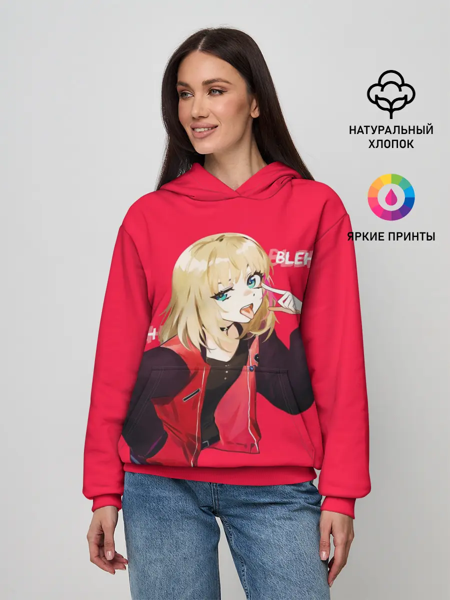 Женское худи / Kawai Rika. Bleh