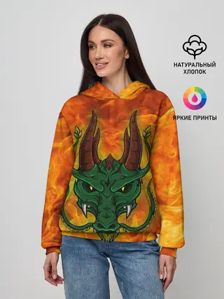 Женское худи / Японский дракон | Japanese Dragon