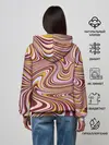 Женское худи / Красно-золотые разводы красок паттерн