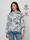 Женское худи / Абстрактный сиренево-черный