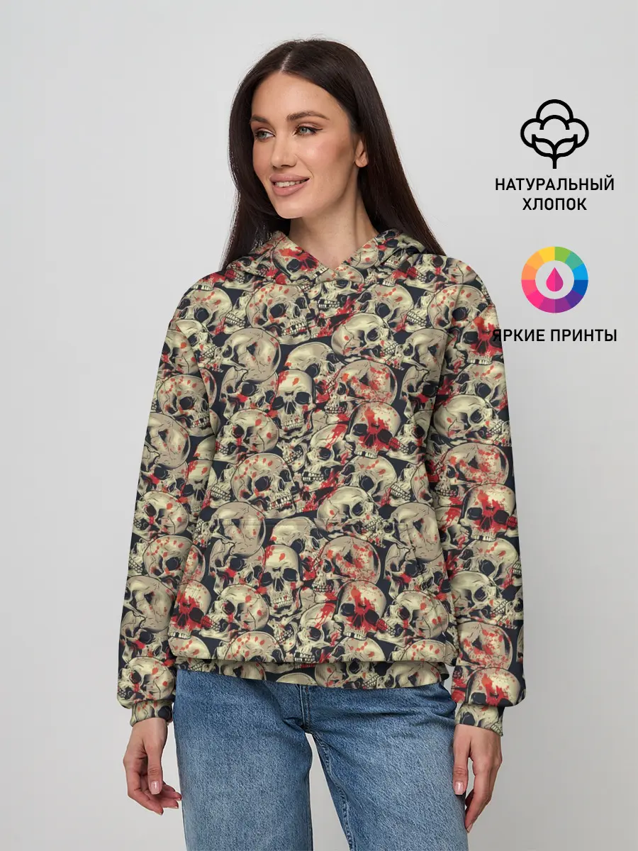Женское худи / Кровавые Черепа