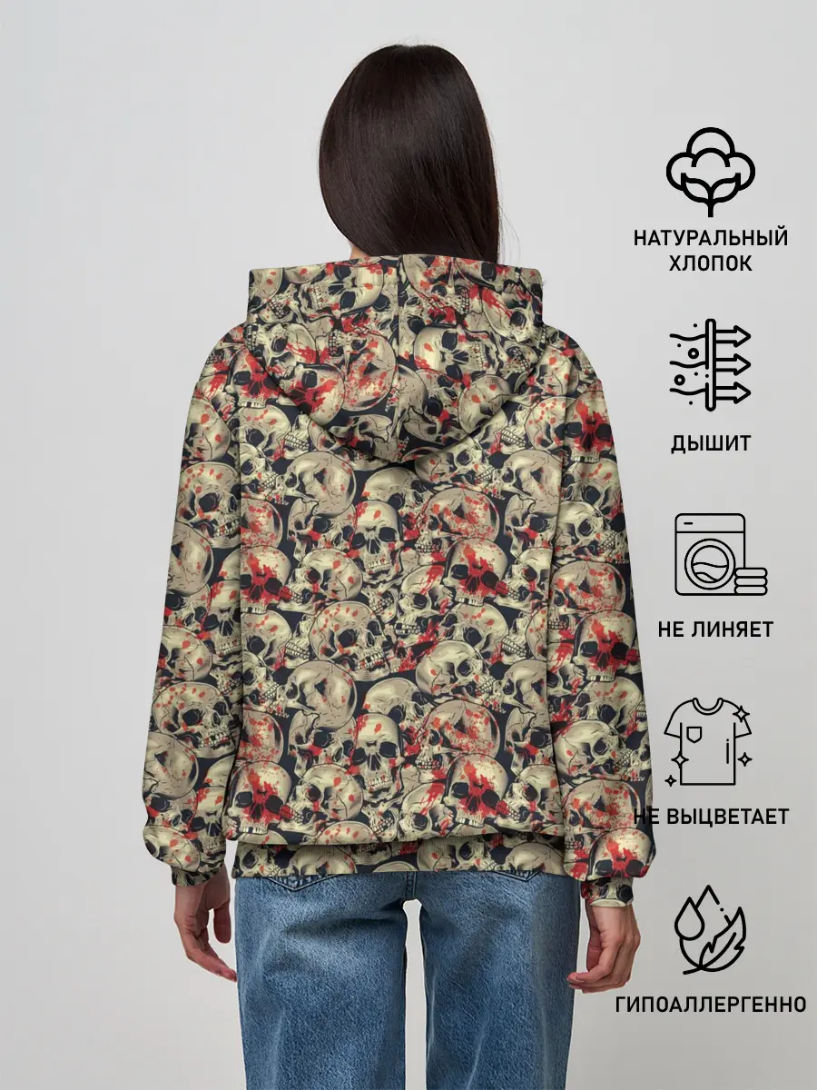 Женское худи / Кровавые Черепа