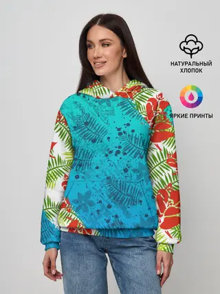 Женское худи / ЛЕТНИЕ КРАСКИ | ТРОПИКИ / SUMMER / МОРЕ
