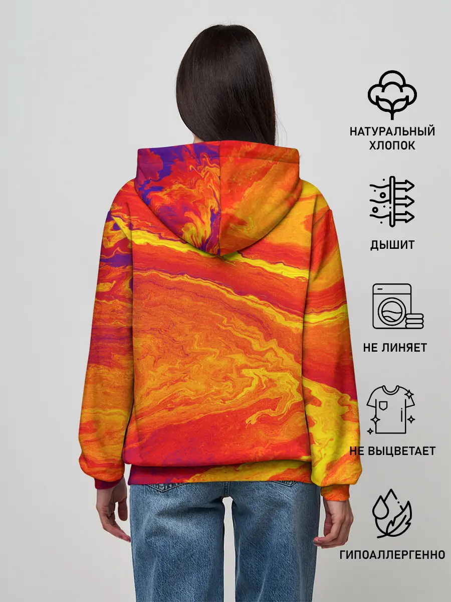 Женское худи / ПЯТНО ЮПИТЕРА | ОРАНЖЕВЫЙ ГРАНЖ