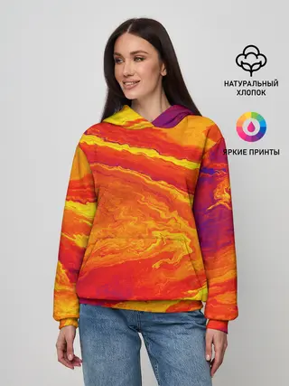 Женское худи / ПЯТНО ЮПИТЕРА | ОРАНЖЕВЫЙ ГРАНЖ