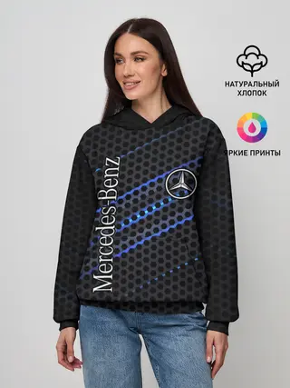 Женское худи / MERCEDES LOGO NEON