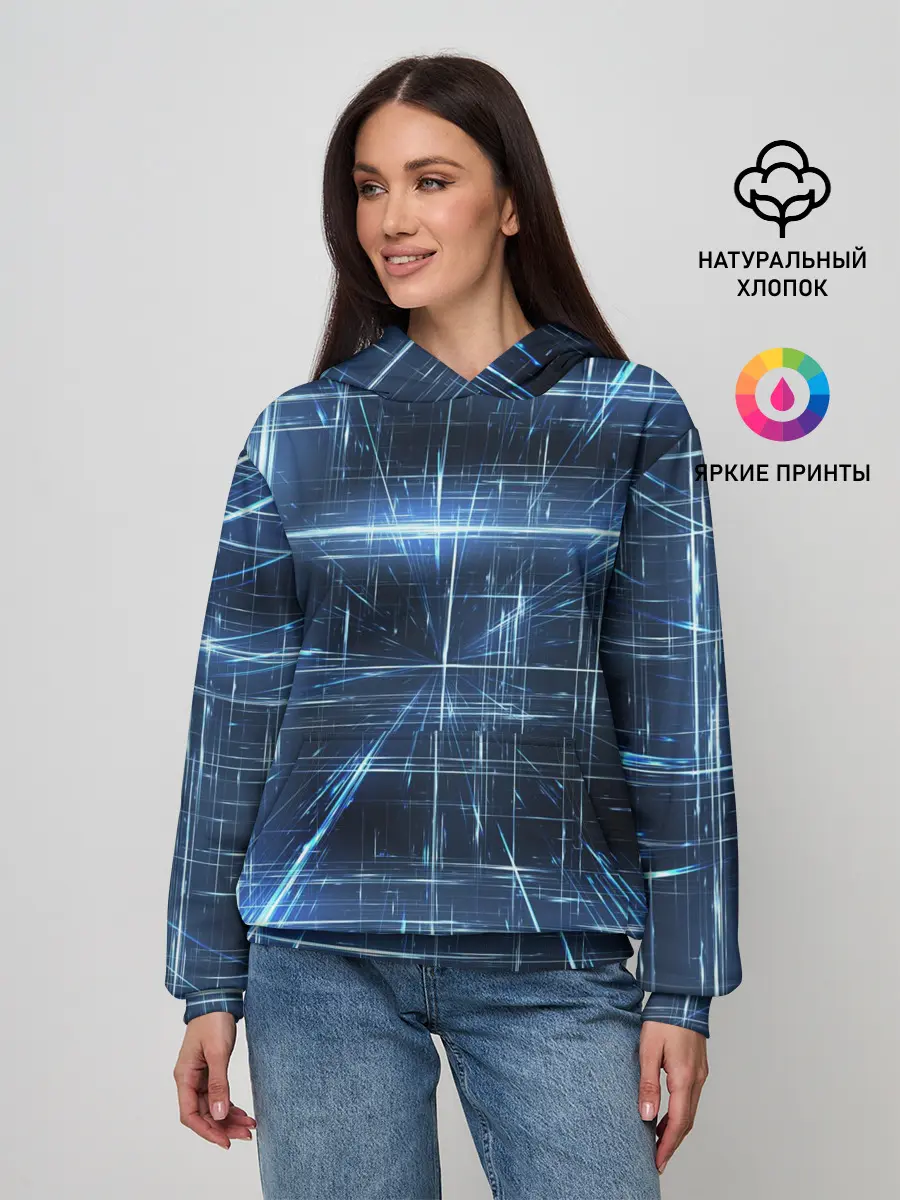 Женское худи / Линии неона