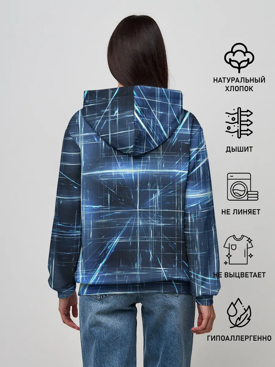 Женское худи / Линии неона