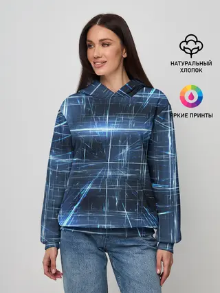 Женское худи / Линии неона