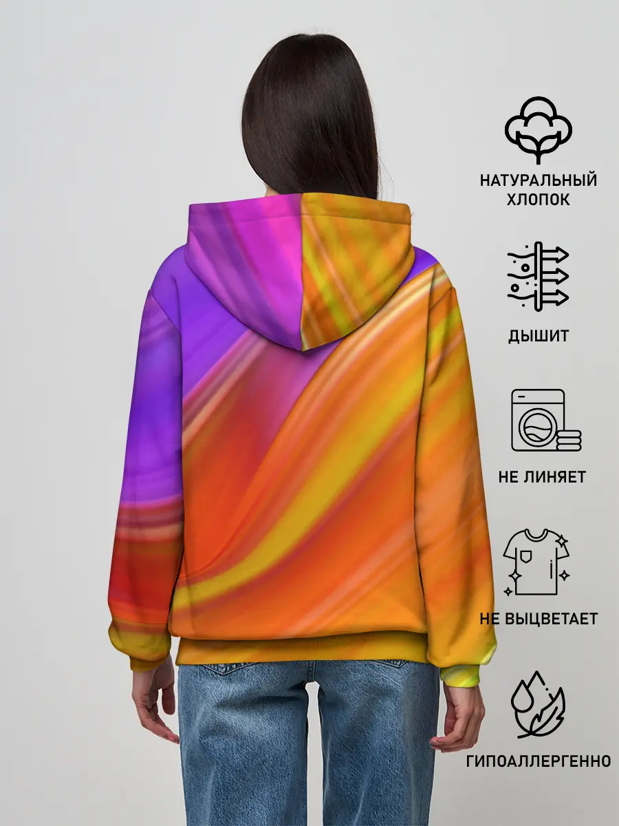 Женское худи / Единорог | Unicorn | Rainbow