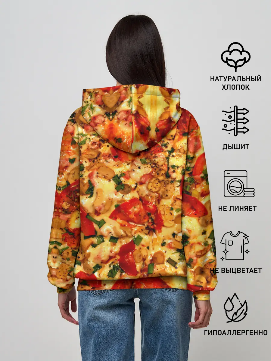 Женское худи / Пицца с грибами