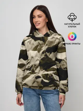 Женское худи / Мягкая мятая бумага