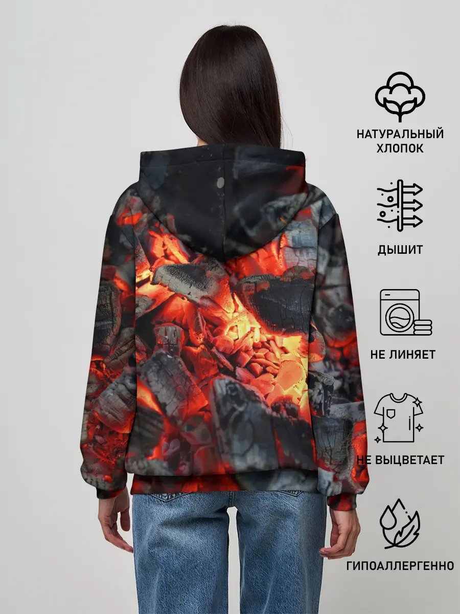 Женское худи / Древесные угли