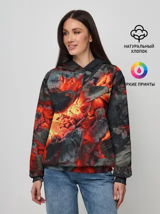 Женское худи / Древесные угли