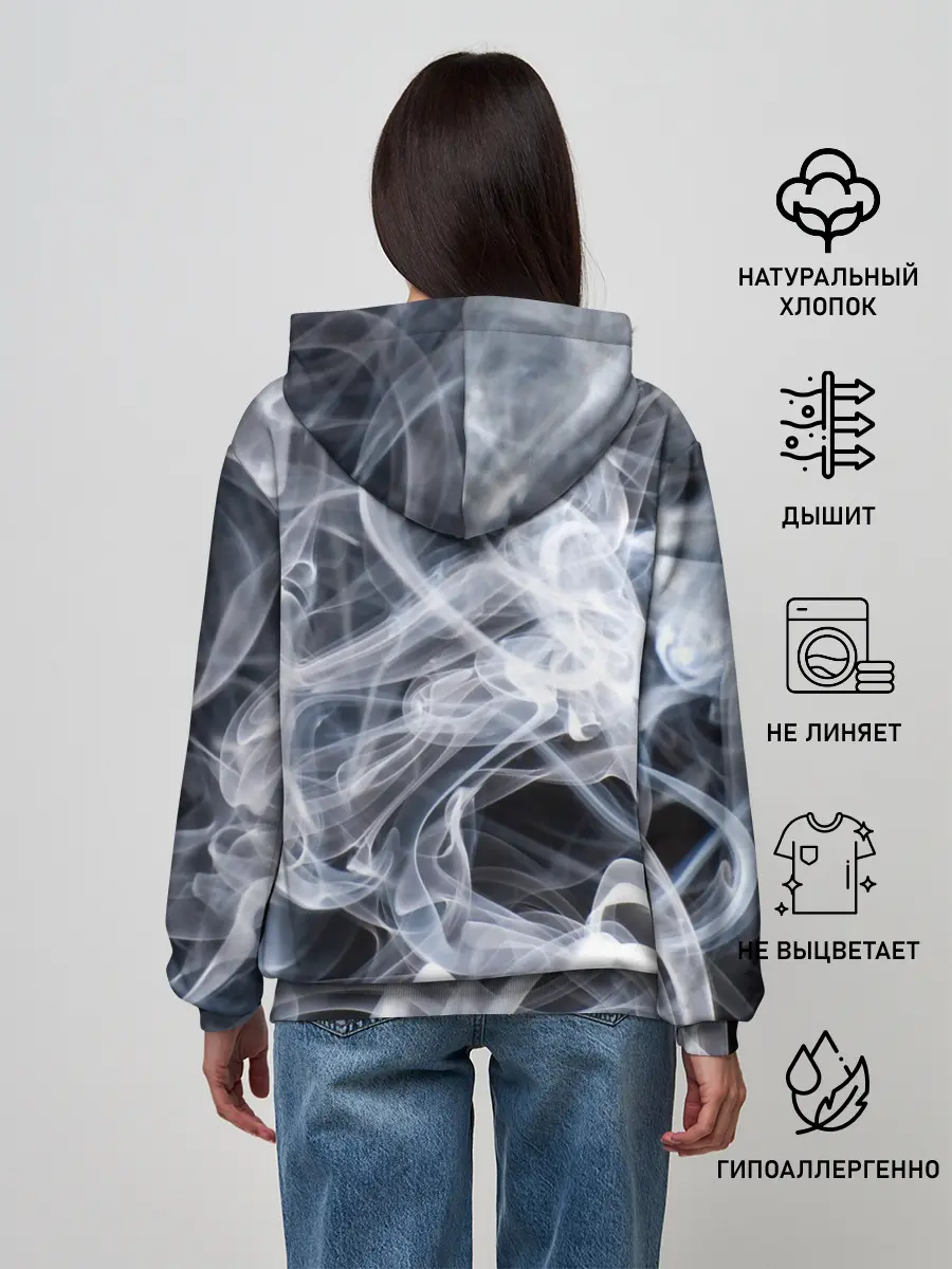 Женское худи / Графика дыма
