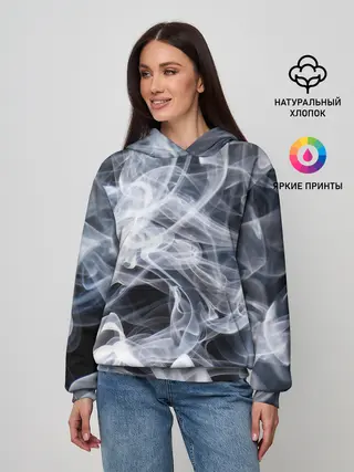 Женское худи / Графика дыма