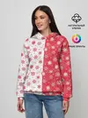 Женское худи / Снежинки - новогодние узоры