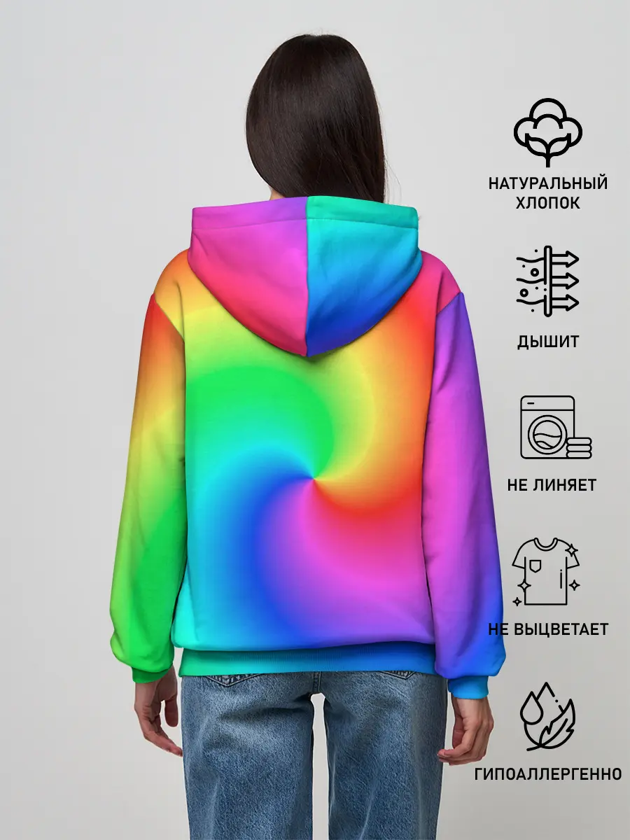 Женское худи / Pepe rainbow
