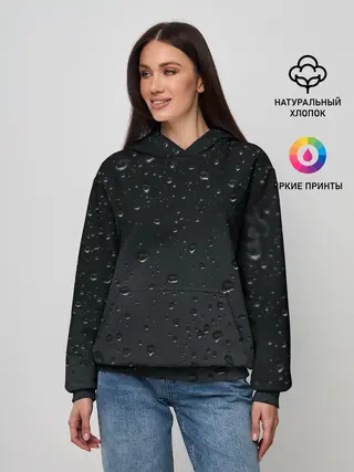 Женское худи / Ночной дождь
