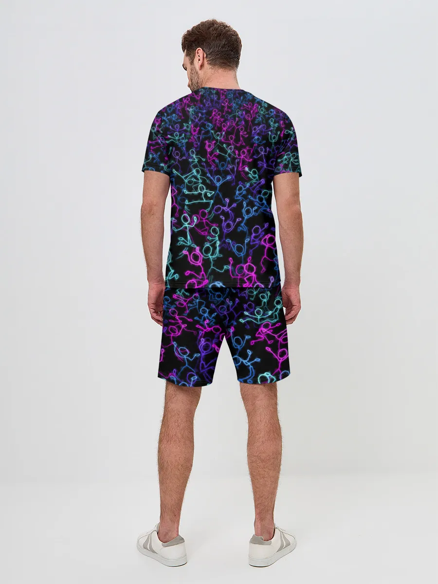 Мужской костюм с шортами / Neon Rave Party