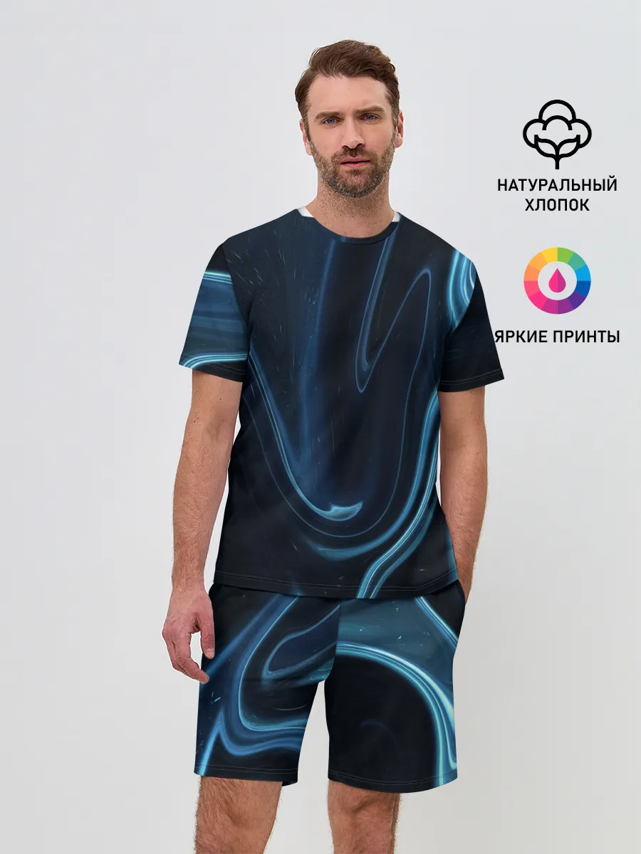 Мужской костюм с шортами / Космическая волна